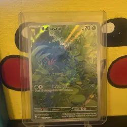 Pokemon TCG Bulbasaur Scarlet & Violet 151 Art Rare Card 166/165 - Image 3