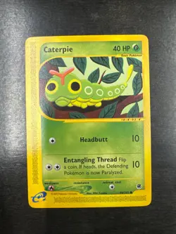 Caterpie 96/165 2002 Expedition Pokemon Card Vintage WOTC Nintendo Common Nm/Vlp - Image 1