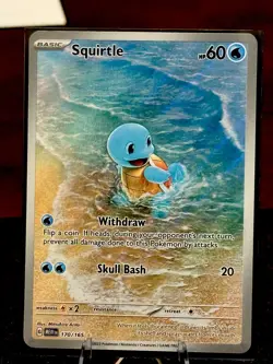 Pokemon Squirtle 170/165 Scarlet & Violet 151 Illustration Rare Holo Card - Image 1