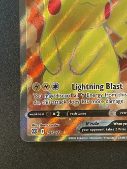 Pikachu V 157/172 Brilliant Stars NM Ultra Rare Full Art Pokemon Card Near Mint - Image 4