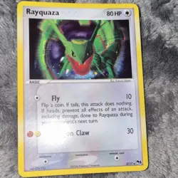 Pokemon TCG Rayquaza Rare 80HP 003/017 POP Series 1 2006 Holo English Card - Image 1