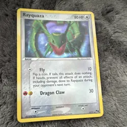 Pokemon TCG Rayquaza Rare 80HP 003/017 POP Series 1 2006 Holo English Card - Image 2