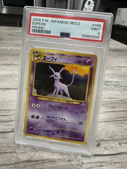 Pokemon PSA 9 MINT Espeon 2000 Japanese Neo Revelation File Folder Promo Card - Image 2