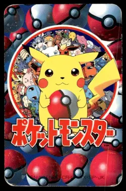Pikachu Ace of Hearts Televi-Kun Poker Card Pokemon Japanese ~ HP - Image 2