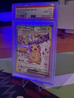 2024 Pokemon SSP Pikachu ex Ultra Rare PSA 10 Gem Mint Card - Image 4