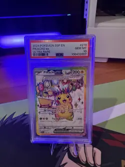 2024 Pokemon SSP Pikachu ex Ultra Rare PSA 10 Gem Mint Card - Image 5