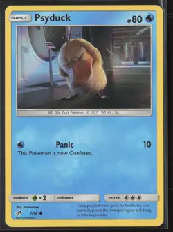Psyduck (Holo) Common Detective Pikachu 7/18 LP Pokemon Card - Image 1