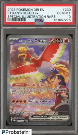 2025 Pokemon DRI EN Destined Rivals SIR #230 Ethan's Ho-oh Ex PSA 10 GEM MINT - Image 1