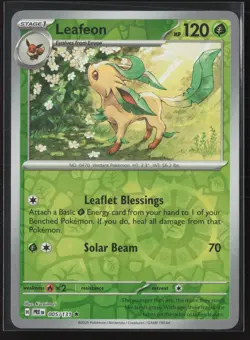 Leafeon Uncommon SV06: Twilight Masquerade 011/167 NM Pokemon Card Reverse Holo - Image 1