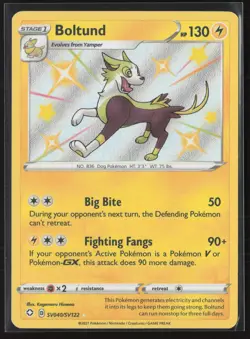 Boltund Shiny Holo Rare Shining Fates: Shiny Vault SV040/SV122 NM Pokemon Card - Image 1