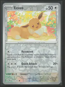 Eevee Common SV06: Twilight Masquerade 135/167 NM Pokemon Card Reverse Holo - Image 1
