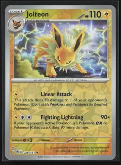 Jolteon Rare SV: Prismatic Evolutions 029/131 NM Pokemon Card Reverse Holo - Image 1