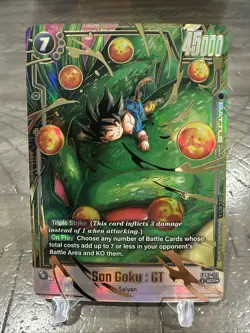 Dragon Ball Super Bandai Son Goku GT SCR Foil Battle Card FB07-122 Triple Strike - Image 1