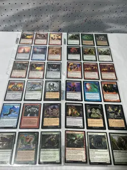 38 Card Magic The Gathering Lot In Binder Sheets - Image 1