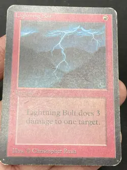 ***Alpha Lightning Bolt (Indents)*** MTG Alpha Magic Kid Icarus - Image 3