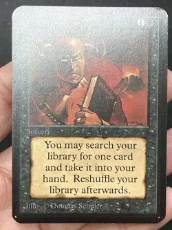 ***Alpha Demonic Tutor (Corner Indent)*** MTG Alpha Magic Kid Icarus - Image 3