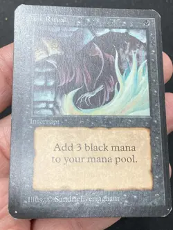 ***Alpha Dark Ritual (Light Bend)*** MTG Alpha Magic Kid Icarus - Image 3