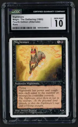 ***CGC 10 Nightmare*** MTG Alternate 4th Edition Magic Kid Icarus - Image 1