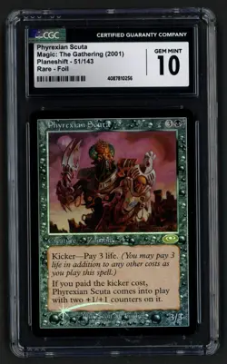 ***CGC 10 FOIL Phyrexian Scuta*** MTG Planeshift Magic Kid Icarus - Image 1
