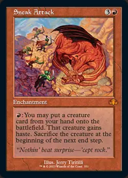 Sneak Attack (Retro) Dominaria Remastered - Near Mint - Image 1