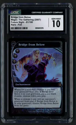 ***CGC 10 FOIL Bridge from Below*** MTG Future Sight Magic Kid Icarus - Image 1