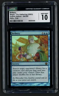 ***CGC 10 FOIL Bribery*** MTG 8th Edition Magic Kid Icarus - Image 1