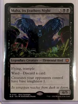 Magic the Gathering: Bloomburrow: Maha, Its Feathers Night- #M100 - NM - Regular - Image 1