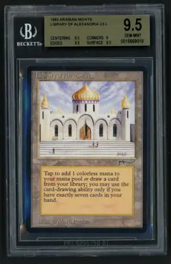 ***BGS 9.5 Library of Alexandria*** MTG Arabian Nights Magic Kid Icarus - Image 1