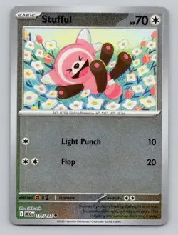 Reverse Holo Stufful 111/132 Common ME01: Mega Evolution Pokemon - Image 1