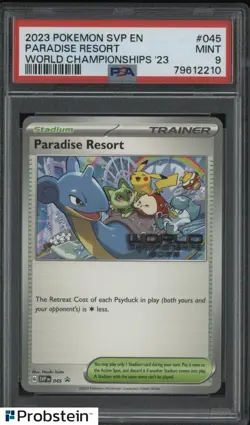 2023 Pokemon English Paradise Resort Svp En World Championships'23 PSA 9 - Image 1