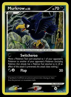 Pokemon Card - Murkrow Supreme Victors 72/147 Uncommon Reverse Holo - Image 1