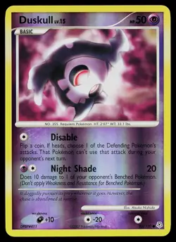 Pokemon Card - Duskull Diamond and Pearl 80/130 Common Reverse Holo - Image 1