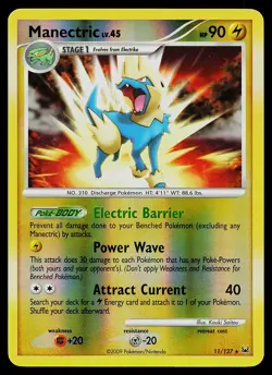 Pokemon Card - Manectric Platinum 11/127 Rare Reverse Holo - Image 1
