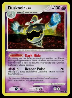 Pokemon Card - Dusknoir Diamond and Pearl Promos DP33 Holo Promo SWIRL - Image 1