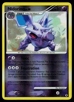 Pokemon Card - Nidorino Rising Rivals 74/111 Common Reverse Holo - Image 1