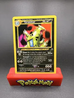 2001 POKEMON TCG NEO DISCOVERY 31/75 TYRANITAR UNLIMITED RARE NEAR MINT - Image 1