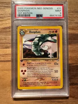 Pokemon 1st Edition NEO Genesis Donphan PSA 9 Certification # 68474158 - Image 3