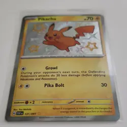 Pokemon Pikachu 131/091 SV Paldean Fates Shiny Rare Holo Basic 70 HP TCG - Image 2