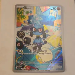 Pokemon TCG Riolu 215/198 SV01 Scarlet & Violet Illustration Rare Holo - Image 1