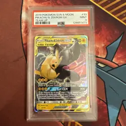 MINT ULTRA RARE Pikachu & Zekrom GX HOLO! PSA 9! 2019 Pokemon Team Up #33 - Image 1