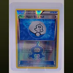 2015 POKEMON DOUBLE CRISIS TEAM AQUA'S GREAT BALL 27/34 REVERSE HOLO UNCOMMON NM - Image 1