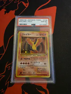 1997 Pokemon Japanese Fossil #146 Moltres-Holo PSA 10 - Image 1