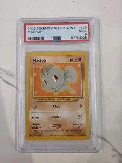 Machop 73/105 Neo Destiny Regular (PSA 9) - Graded Pokemon Card cgc - Image 1