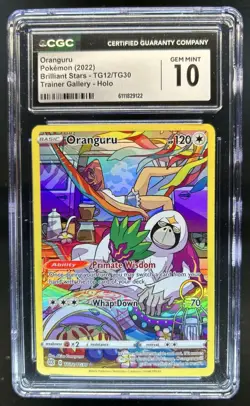 2022 Pokemon Brilliant Stars Oranguru Trainer Gallery Holo #TG12/TG30 CGC 10 - Image 1