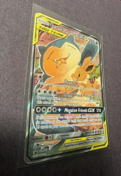 EEVEE & SNORLAX GX SM169 PROMO SM BLACK STAR PROMOS POKEMON MP - Image 3