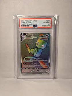 Pokemon Mew VMAX Fusion Strike Secret Rare #268 PSA 10 Gem Mint - Image 1