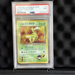 1998 Pokemon Rocket's Scyther Gym Challenge #123 Holo Vintage PSA 9 MINT - Image 1