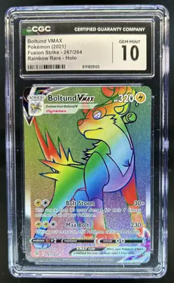 2021 Pokemon SWSH Fusion Strike Boltund VMAX #267/264 CGC 10 - Image 1