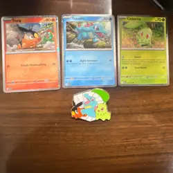 Pokemon 2026 Ascended Heroes Tepig, Totodile collection cosmo promos and pin. - Image 1