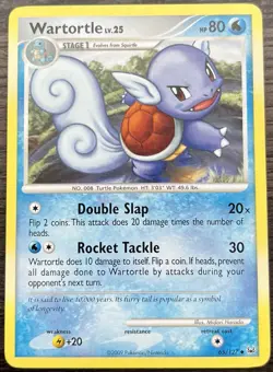 Wartortle 65/127 Pokemon TCG Platinum Base Set Uncommon Light Play LP - Image 1